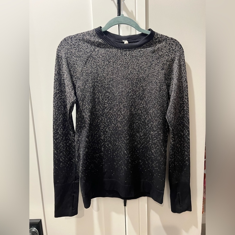 Lululemon RestLess pullover  Black / Dark Cast Size 8